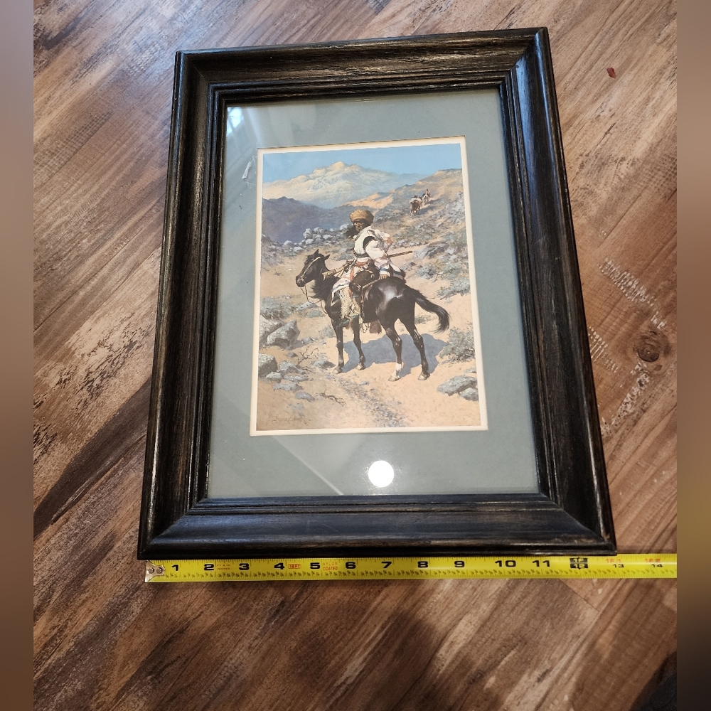 Native American Cowboy Painting